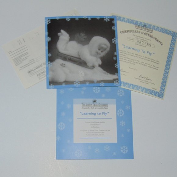 Learning to Fly - Snow Babies Doll - Ashton Drake Series - Picture 7 of 8